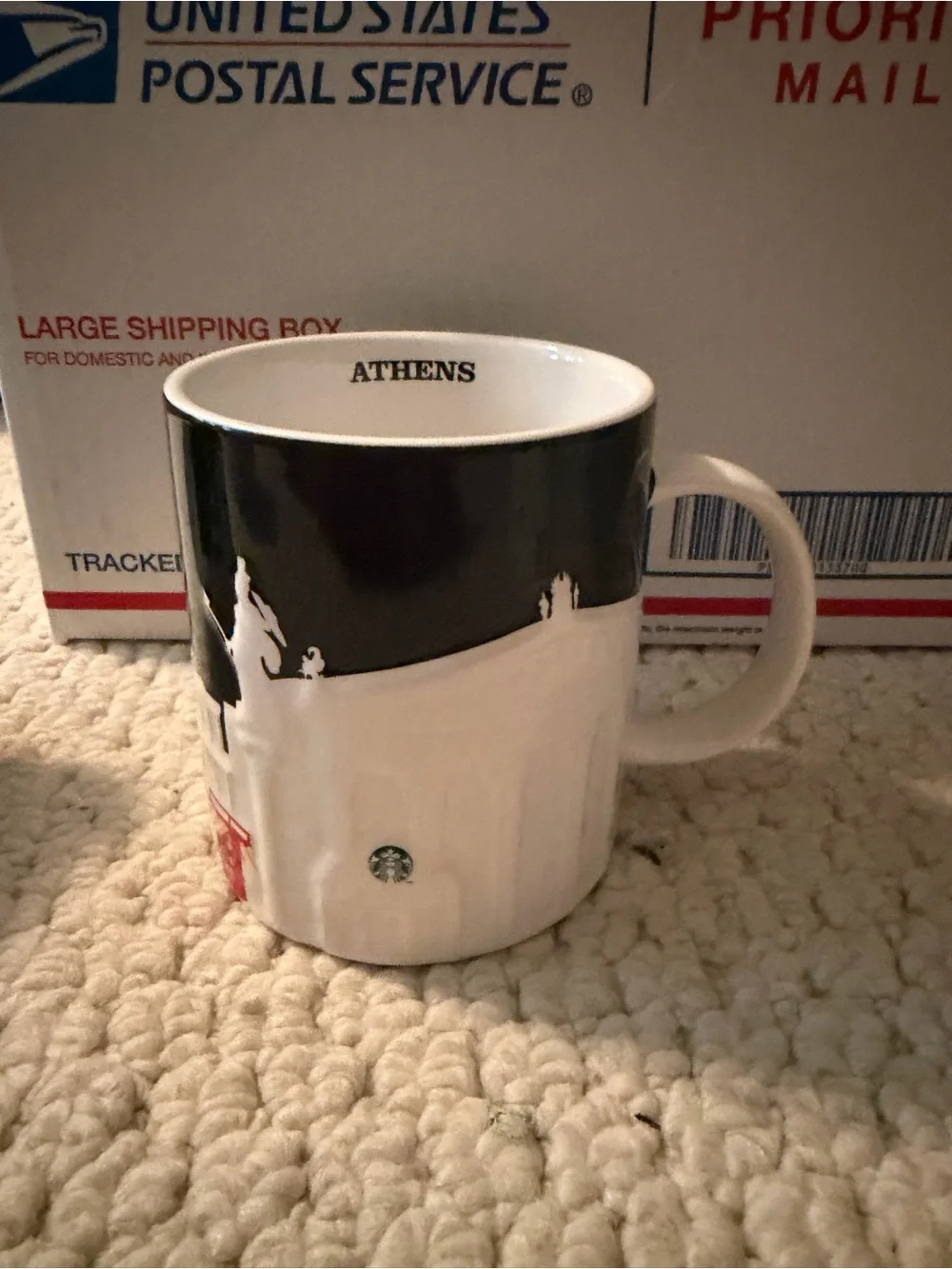 Starbucks 4 Relief Mugs (Paris Berlin Prague Athens)